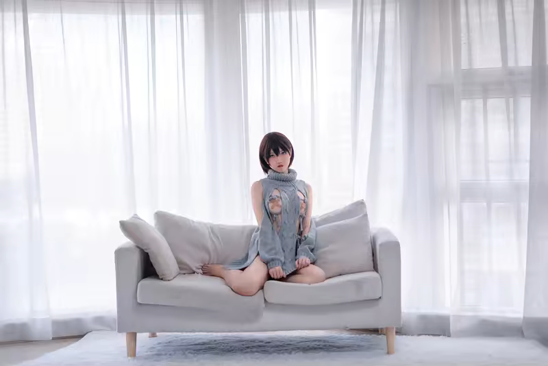 阿薰kaOri NO.001 露背毛衣 [20P-105MB]