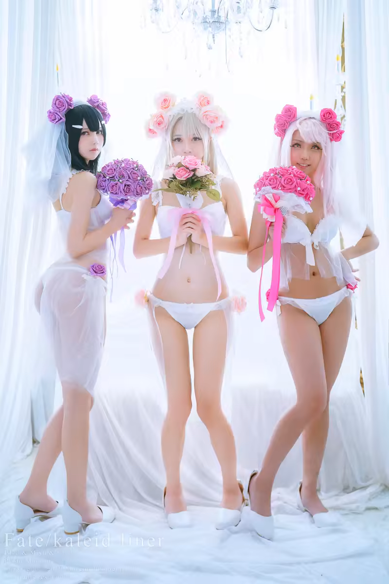 沖田凜花Rinka NO.121 &amp; 鈴鈴Yakira &amp; 鬼姬Oni Hime - Wedding Bikini ver. (Fate kaleid liner プリズマ☆イリヤ) [19P-65MB]