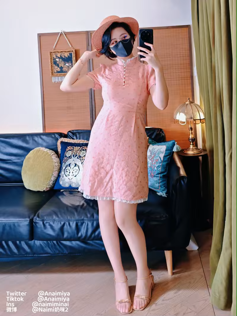 Naimi奶咪 (Anaimiya)-OF 2025 9月-粉帽子旗袍